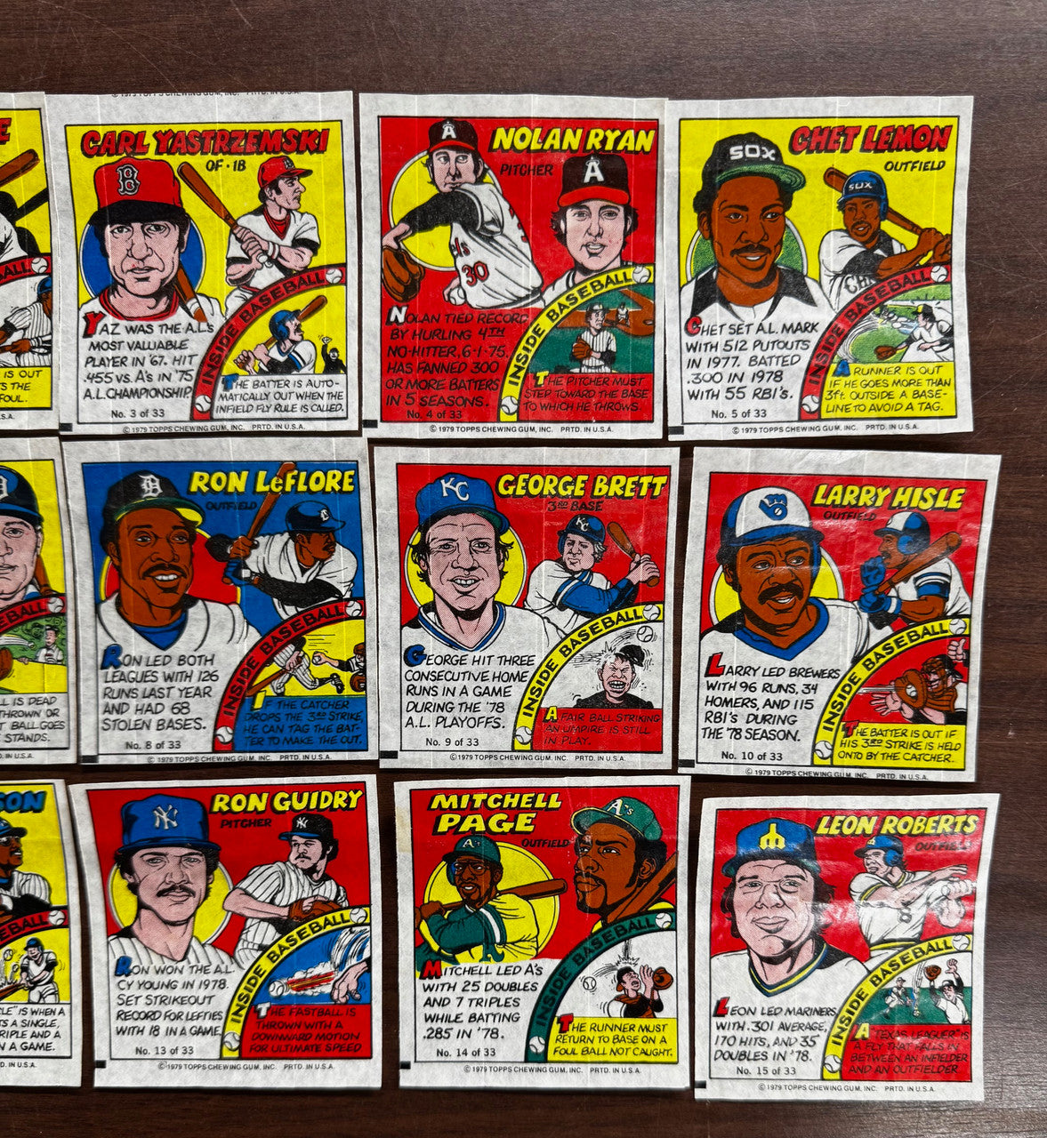 1979 Topps Baseball Comics Complete Set(33)