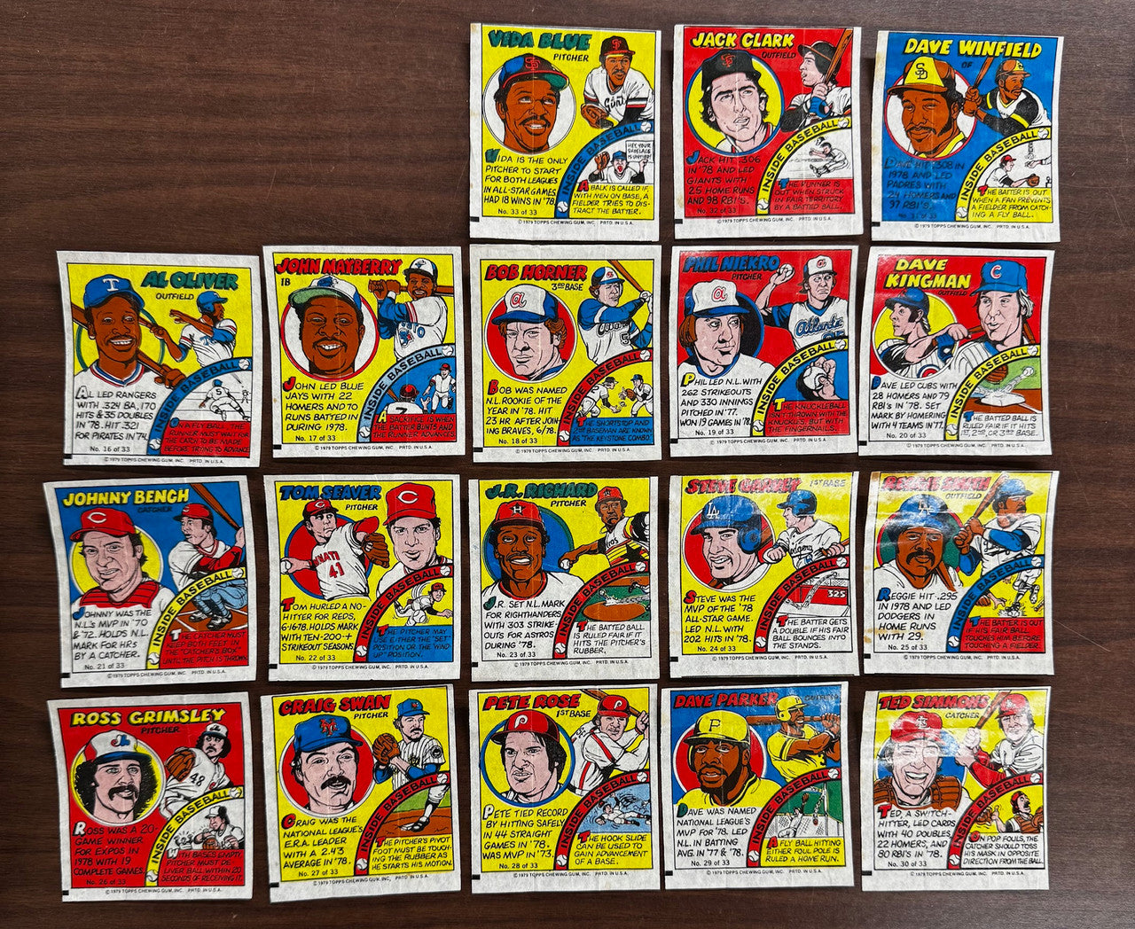 1979 Topps Baseball Comics Complete Set(33)