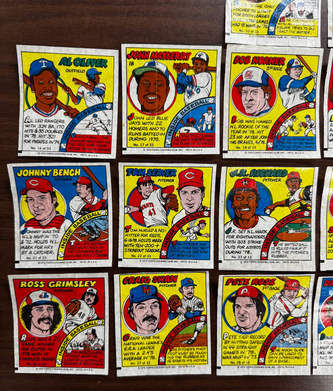 1979 Topps Baseball Comics Complete Set(33)