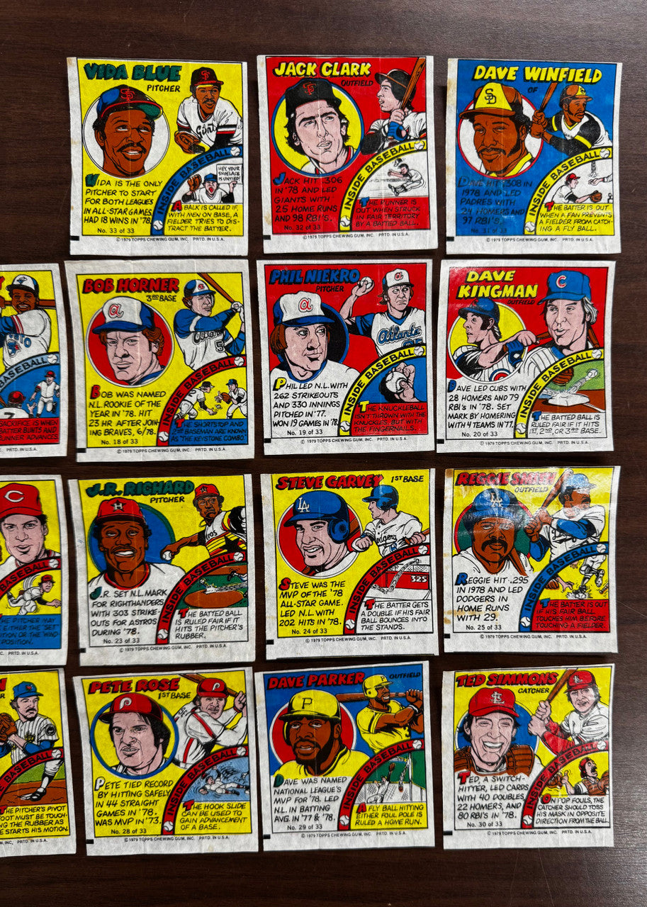 1979 Topps Baseball Comics Complete Set(33)