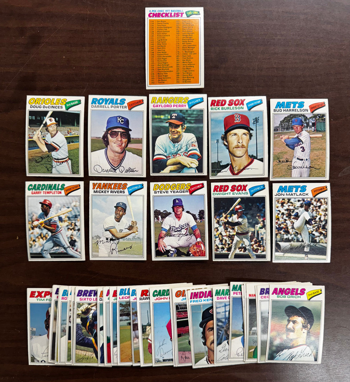 1977 O Pee Chee Baseball Lot of 53 EX/EX-MT