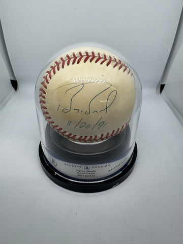 Barry Bonds Signed Autographed Rawlings ONL Baseball BAS Encapsulated