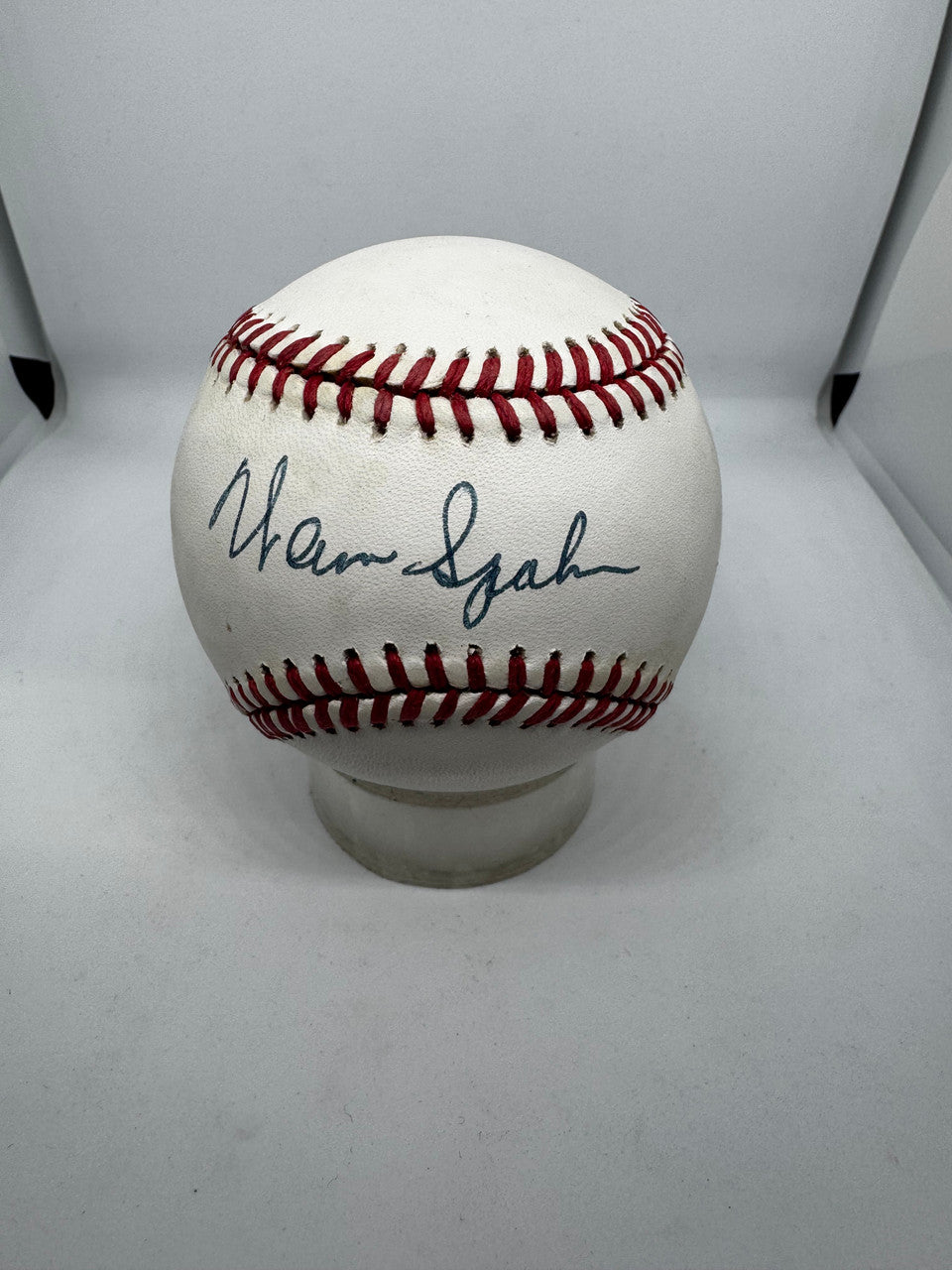 Warren Spahn Signed Autographed Rawlings ONL Baseball JSA *738