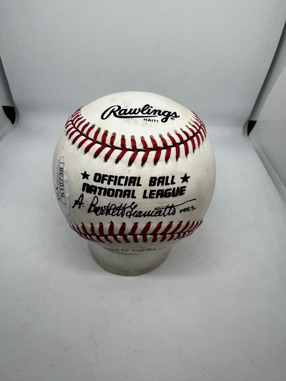 Warren Spahn Signed Autographed Rawlings ONL Baseball JSA *738