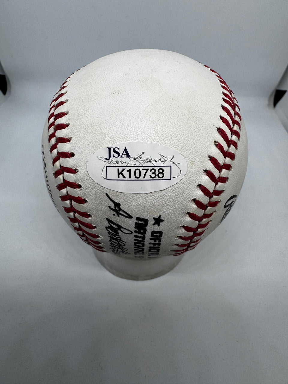 Warren Spahn Signed Autographed Rawlings ONL Baseball JSA *738