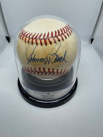 Johnny Bench Signed Autographed Rawlings ONL Baseball BAS Encapsulated