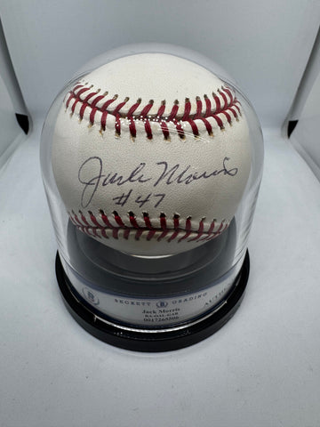 Jack Morris Signed Autographed Rawlings OAL Baseball BAS Encapsulated