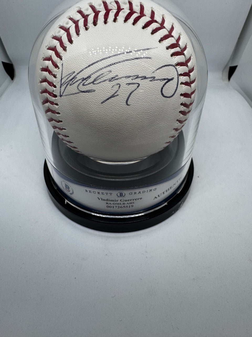 Vladimir Guerrero Signed Autographed Rawlings OML Baseball BAS Encapsulated