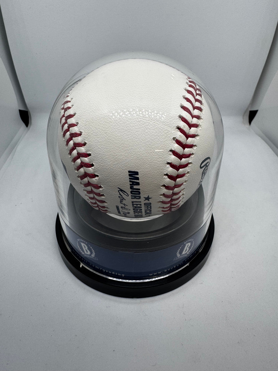 Reggie Jackson Signed Autographed Rawlings OML Baseball BAS Encapsulated