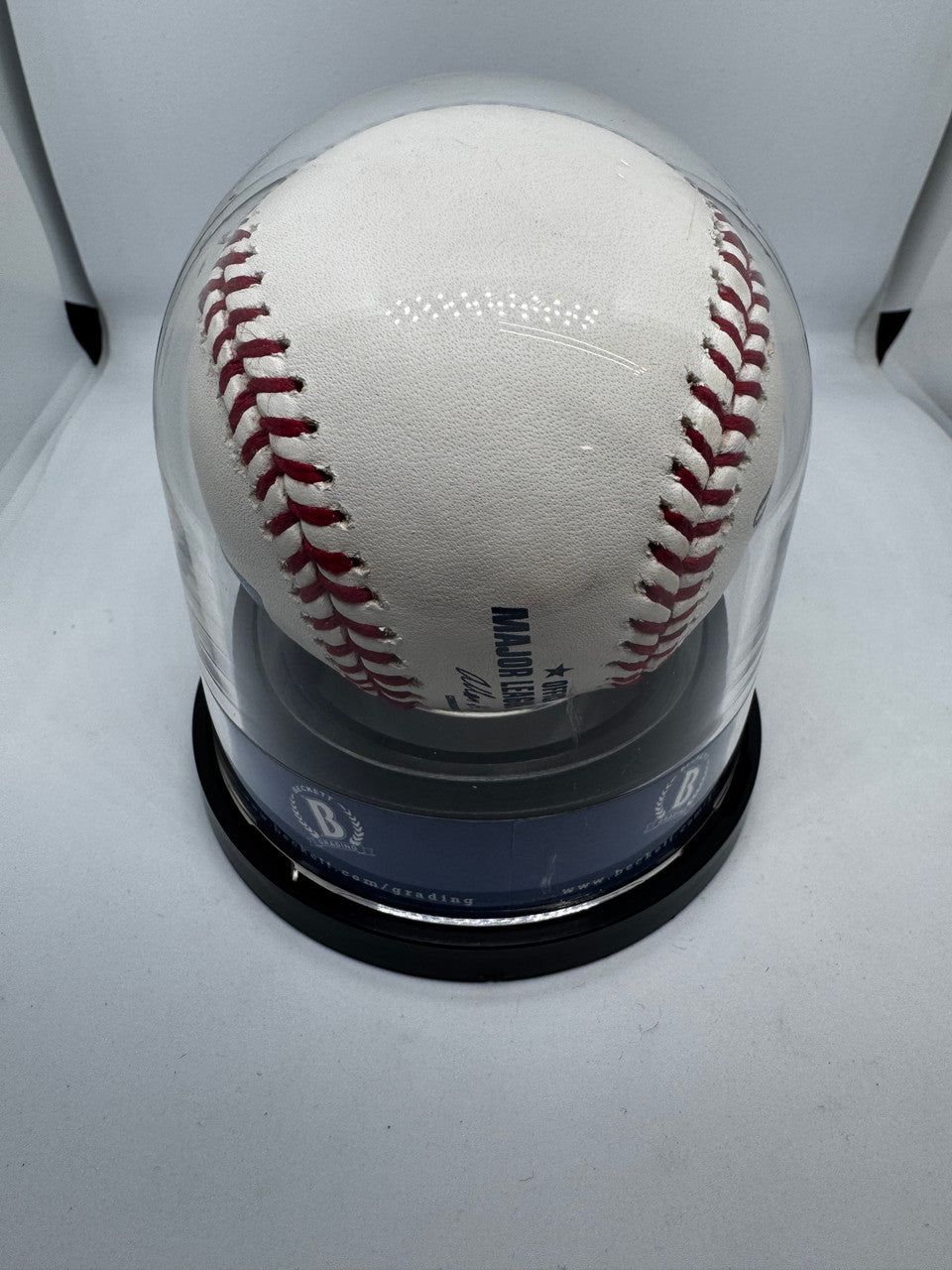 Tom Glavine Signed Autographed Inscribed Rawlings OML Baseball BAS Encapsulated