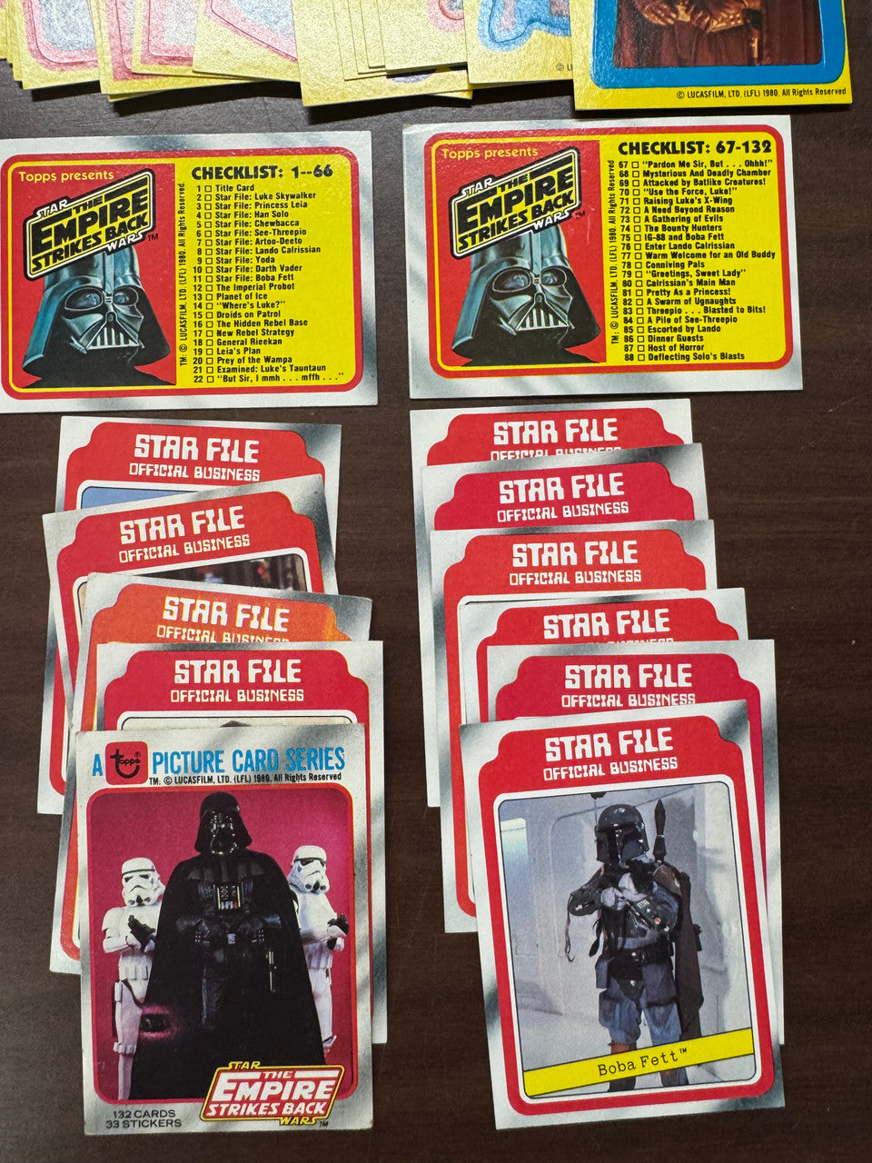 1980 Topps Empire Strikes Back Series 1 Complete Card Set W/ Stickers EX