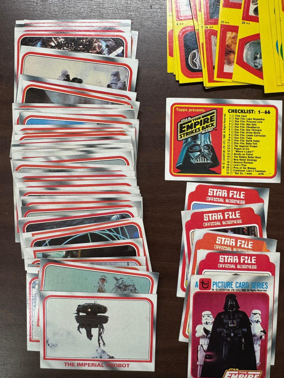 1980 Topps Empire Strikes Back Series 1 Complete Card Set W/ Stickers EX