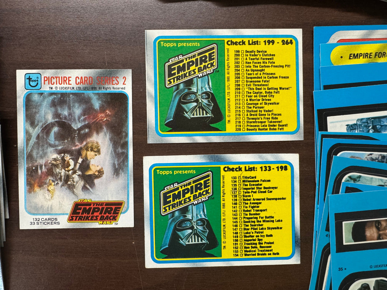 1980 Topps Empire Strikes Back Series 2 Partial Card Set 129/132 W/ Stickers EX