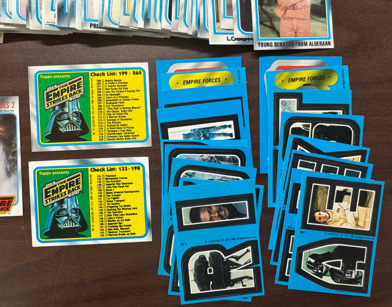 1980 Topps Empire Strikes Back Series 2 Partial Card Set 129/132 W/ Stickers EX