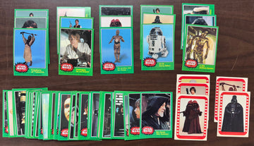1977 Topps Star Wars Series 4 Partial Card Set 53/66 Fixed C3PO W/ Stickers EX