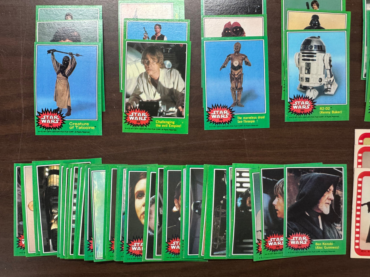 1977 Topps Star Wars Series 4 Partial Card Set 53/66 Fixed C3PO W/ Stickers EX