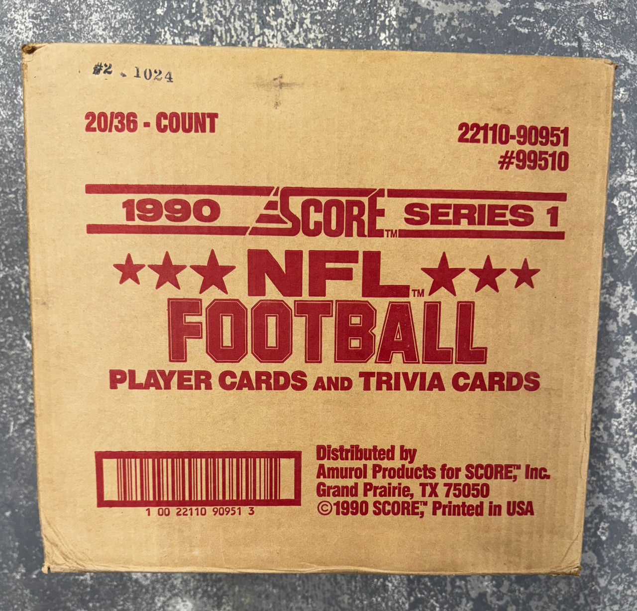 1990 Score Football Series 1 Case Factory Sealed