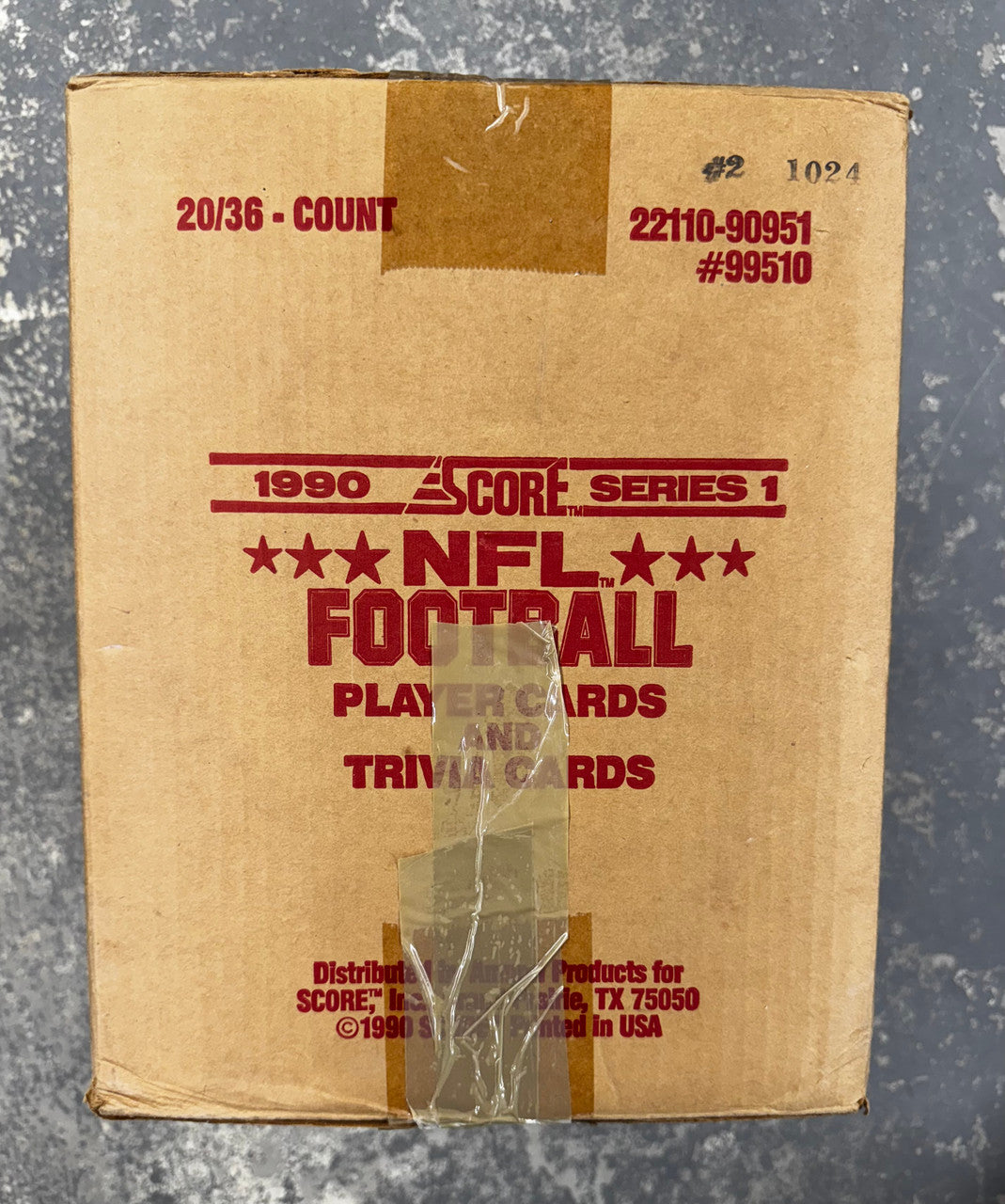 1990 Score Football Series 1 Case Factory Sealed