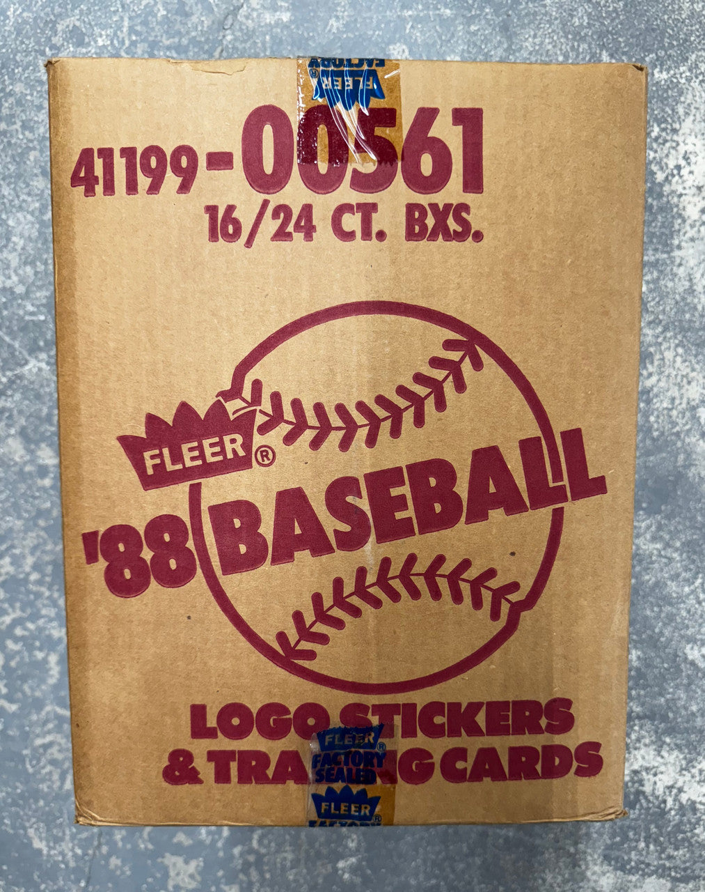 1988 Fleer Baseball 16/24 Count Case Factory Sealed