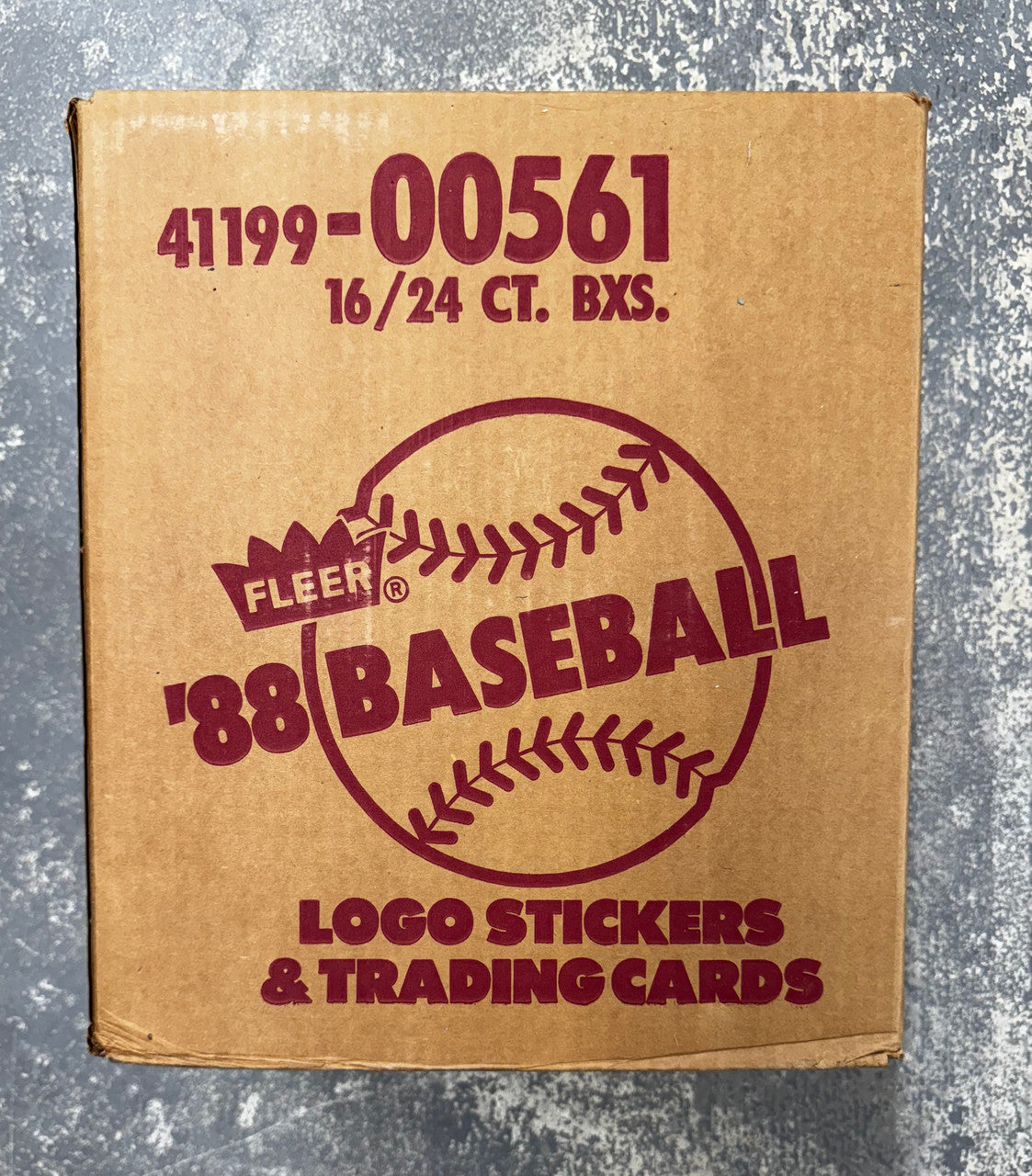 1988 Fleer Baseball 16/24 Count Case Factory Sealed