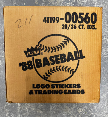 1988 Fleer Baseball Wax Case Factory Sealed
