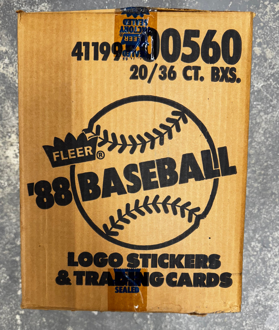1988 Fleer Baseball Wax Case Factory Sealed