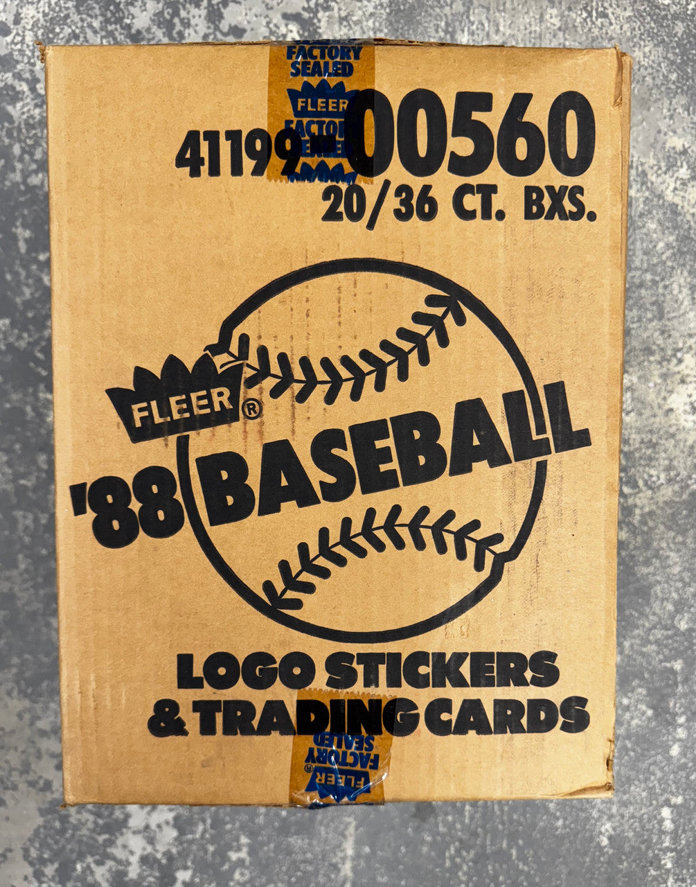 1988 Fleer Baseball Wax Case Factory Sealed