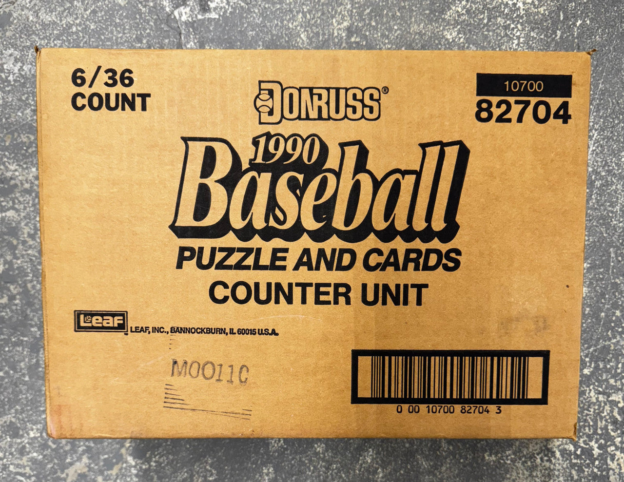 1990 Donruss Baseball Counter Display 6-Box Case Factory Sealed