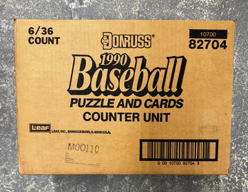 1990 Donruss Baseball Counter Display 6-Box Case Factory Sealed