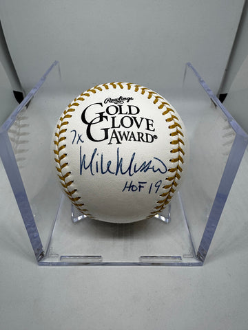 Mike Mussina Signed Autographed Rawlings Official Gold Glove Award Baseball JSA