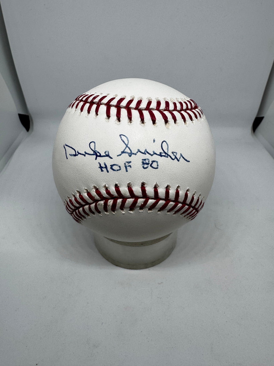 Duke Snider Signed Autographed Rawlings OML Baseball PSA