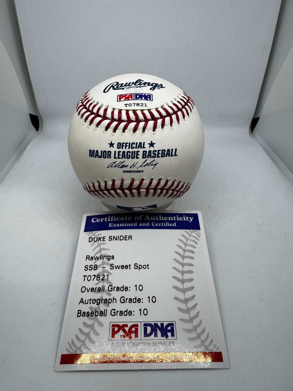 Duke Snider Signed Autographed Rawlings OML Baseball PSA