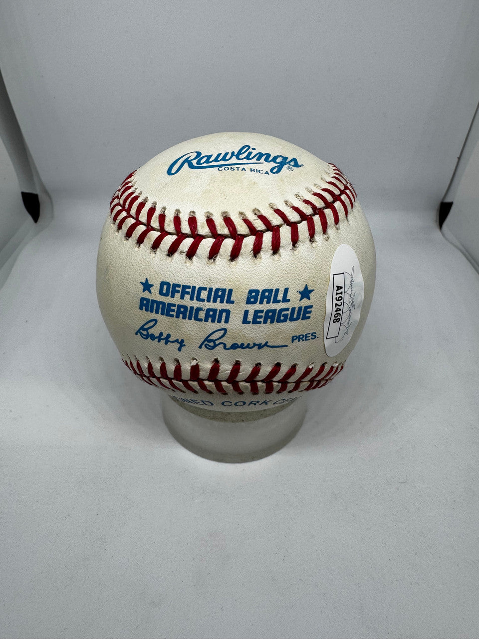 Reggie Jackson Signed Autographed Rawlings OAL Baseball JSA *468