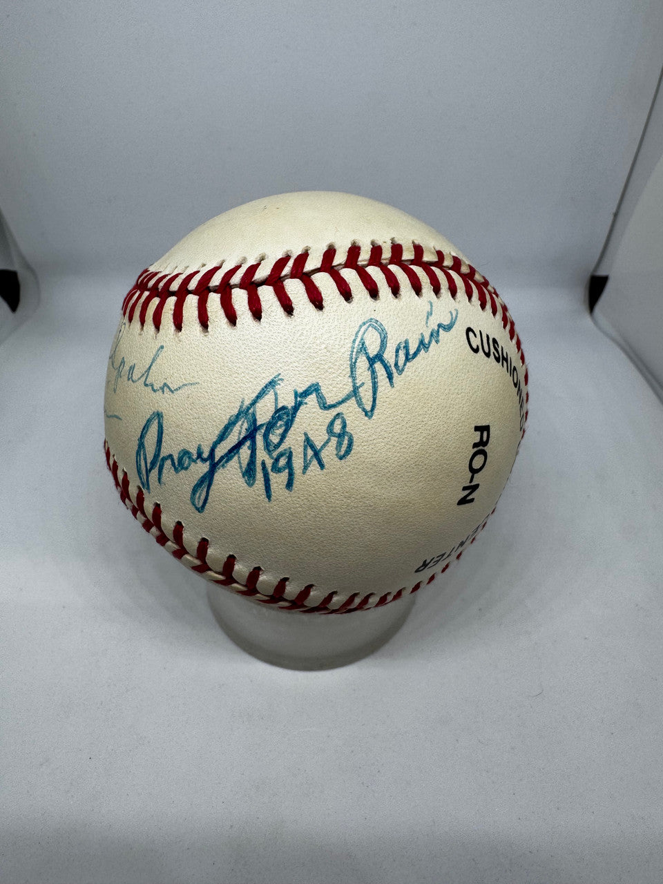 Warren Spahn Johnny Sain Signed Autographed Inscribed Rawlings ONL Baseball JSA