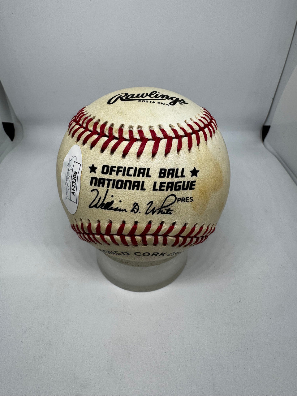 Warren Spahn Johnny Sain Signed Autographed Inscribed Rawlings ONL Baseball JSA