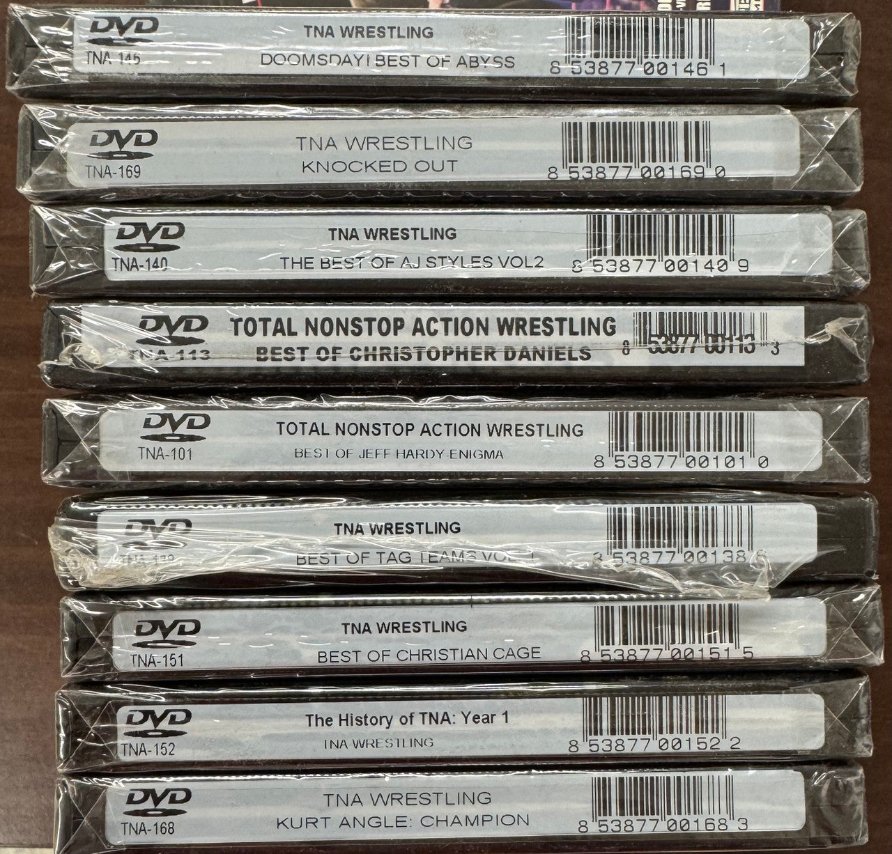 TNA Wrestling Sealed DVD Lot Jeff Hardy Kurt Angle AJ Styles