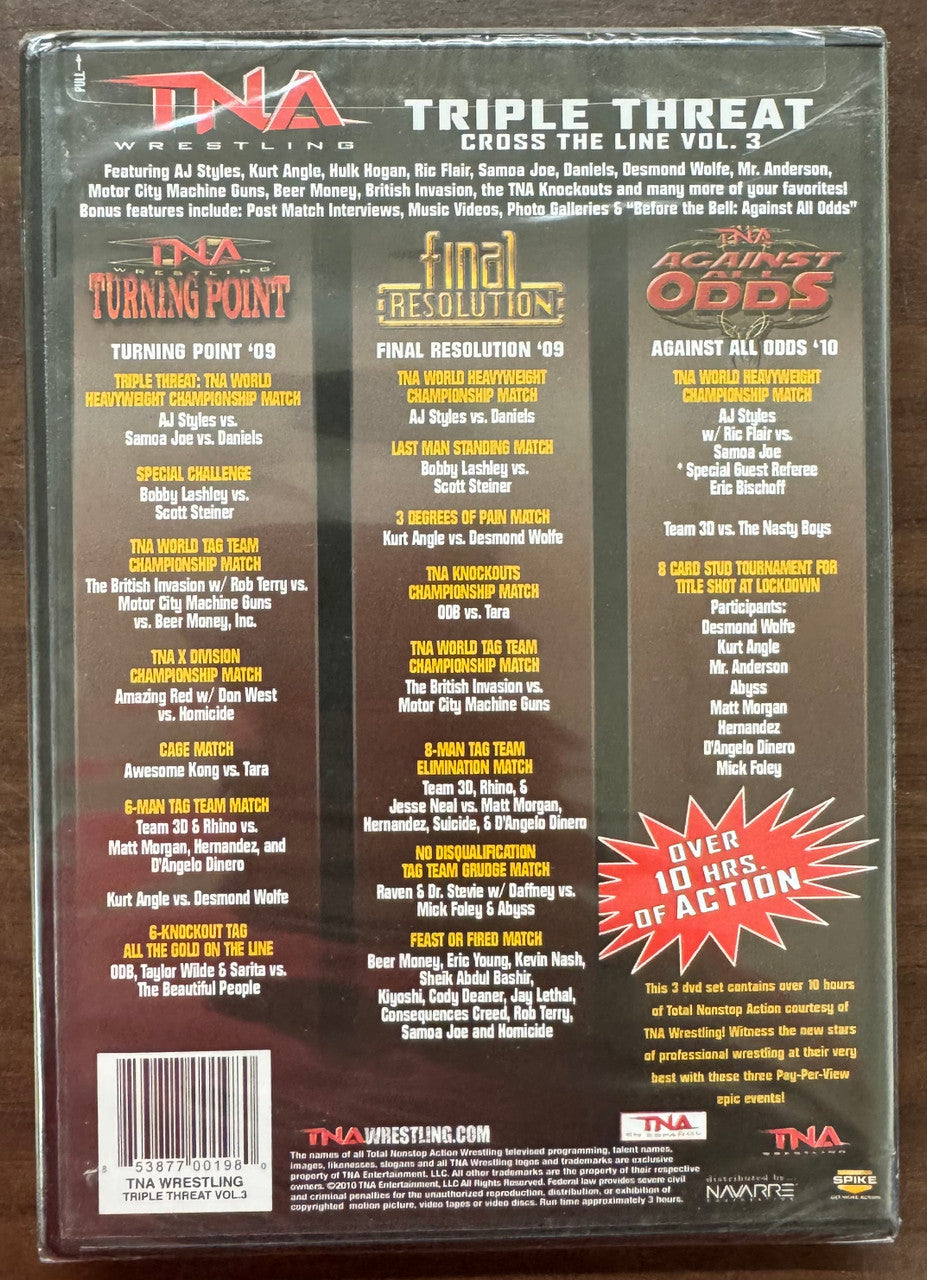 TNA Wrestling Cross The Line Volume 3 Brand New DVD Set