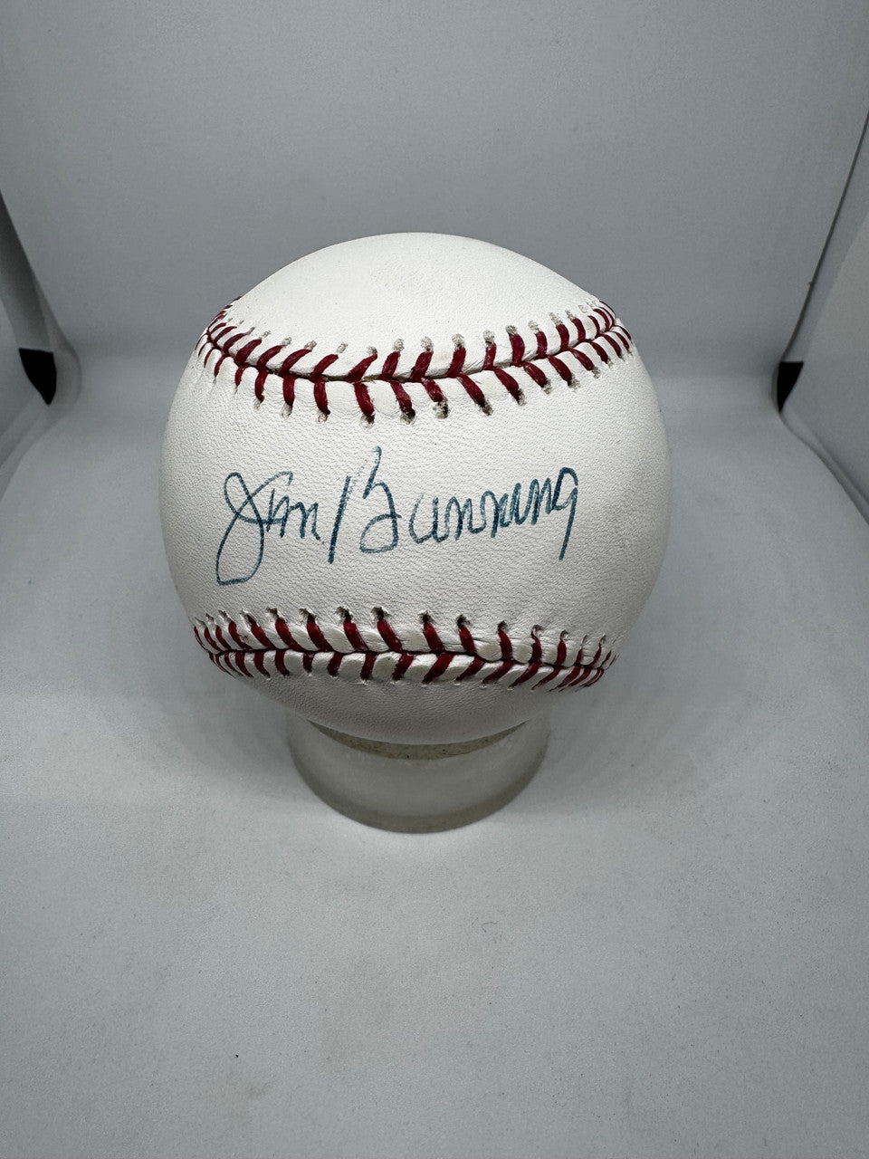 Jim Bunning Signed Autographed Rawlings OML Baseball Leaf