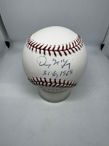 Denny McLain Signed Autographed Inscribed Rawlings OML Baseball Gibraltar