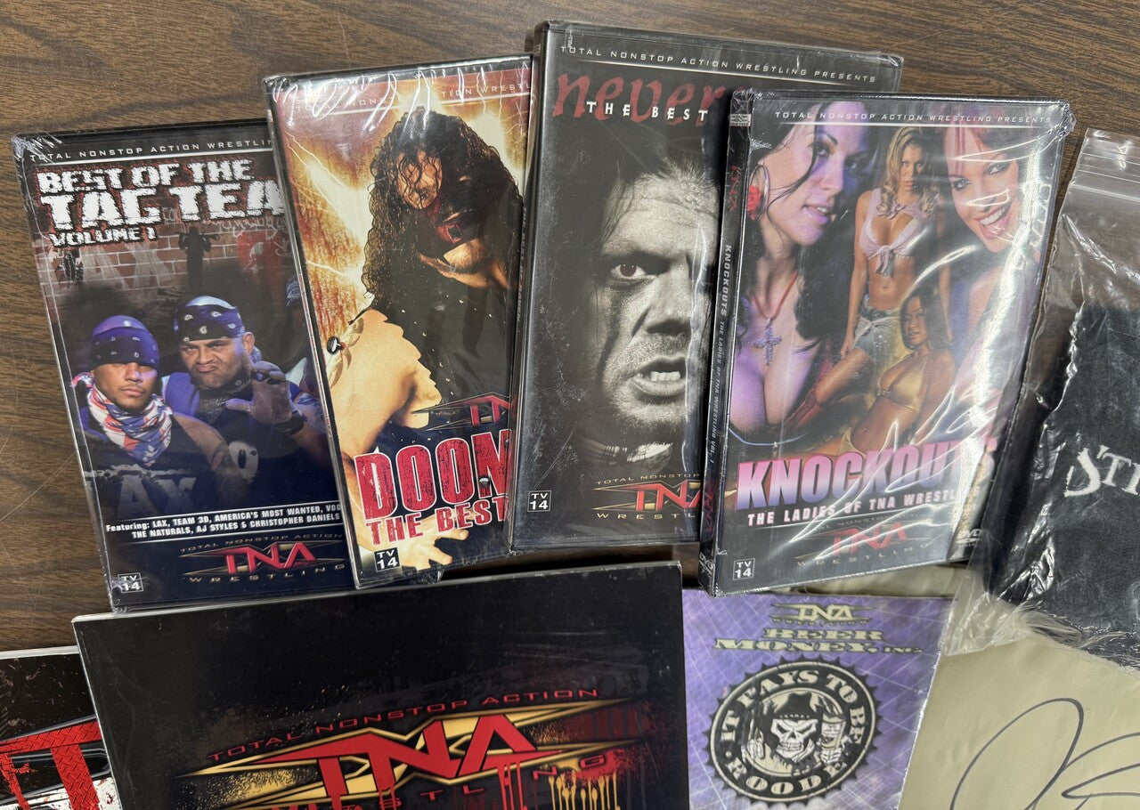 TNA Wrestling Ultimate Fan Package, DVD's, Autographs, Merchandise