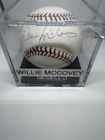 Willie McCovey Signed Autographed Rawlings OML Baseball PSA 9.5