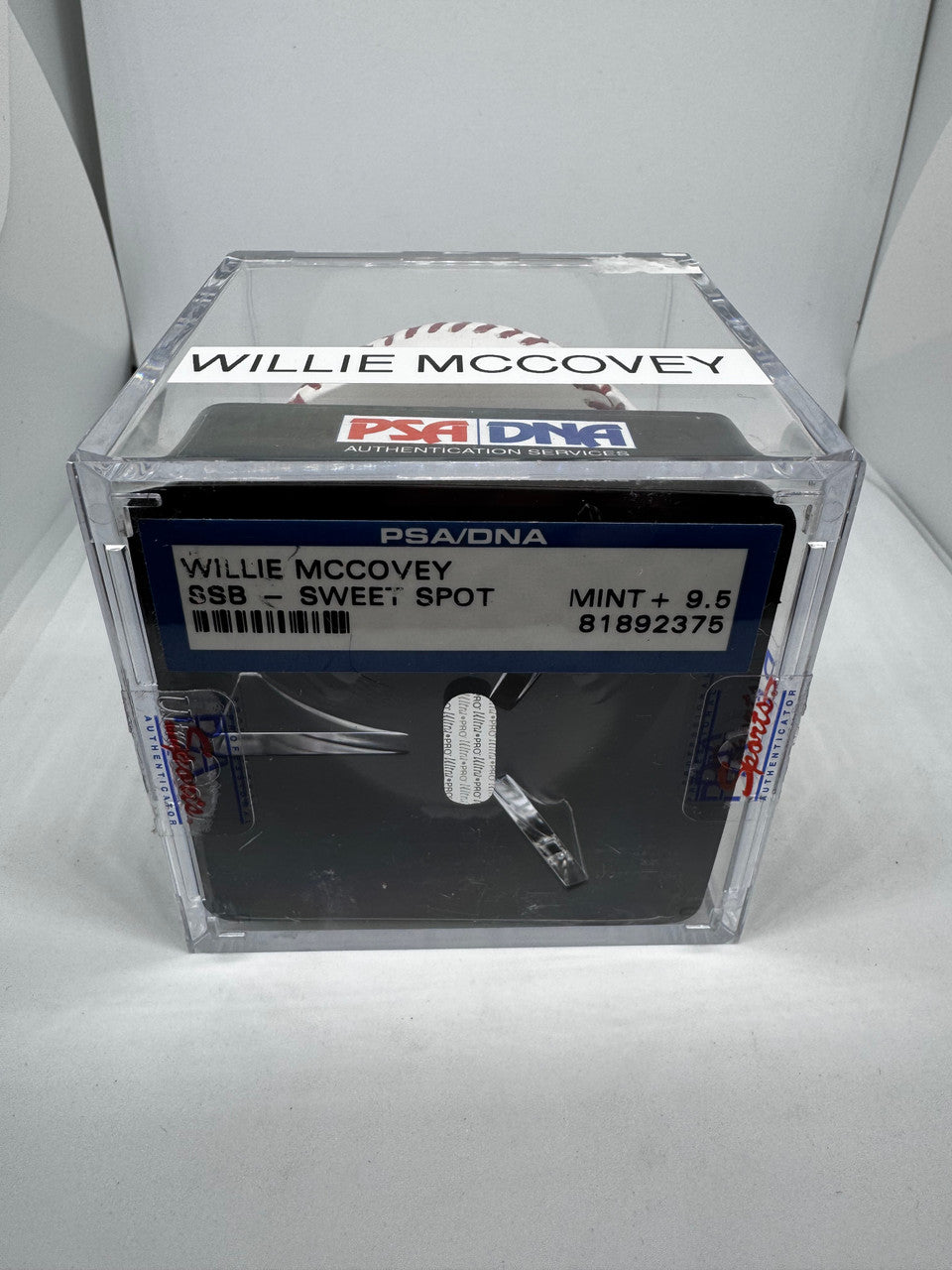 Willie McCovey Signed Autographed Rawlings OML Baseball PSA 9.5