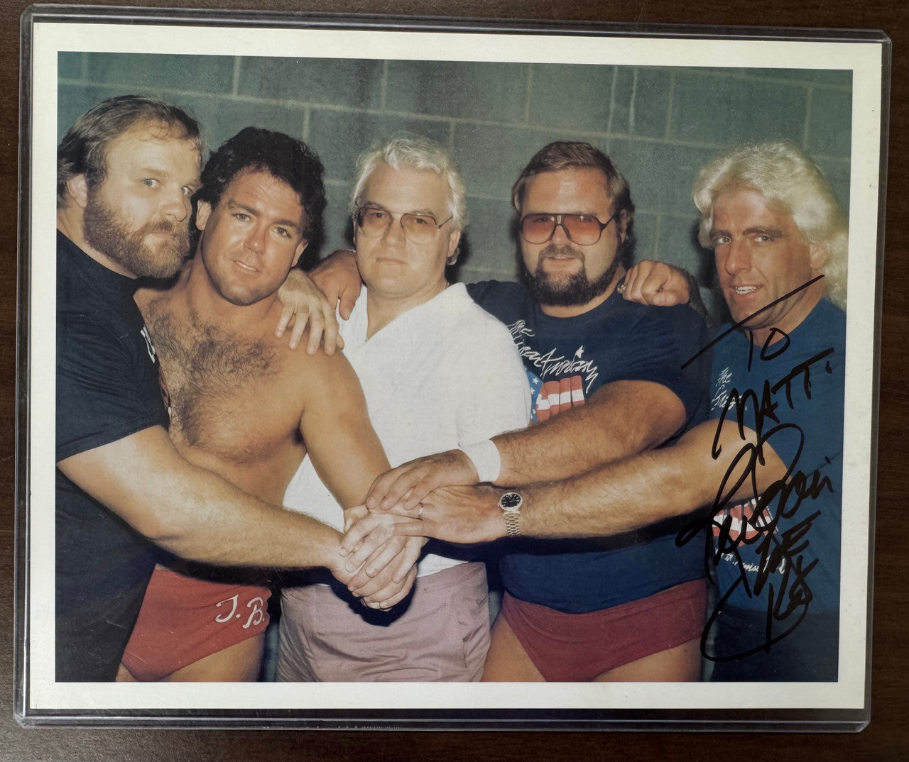 Ric Flair Signed Autograph 8x10 Photo Lot Personalized WWE Inscription