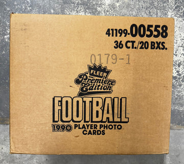 1990 Fleer Football Premiere Edition Case Factory Sealed