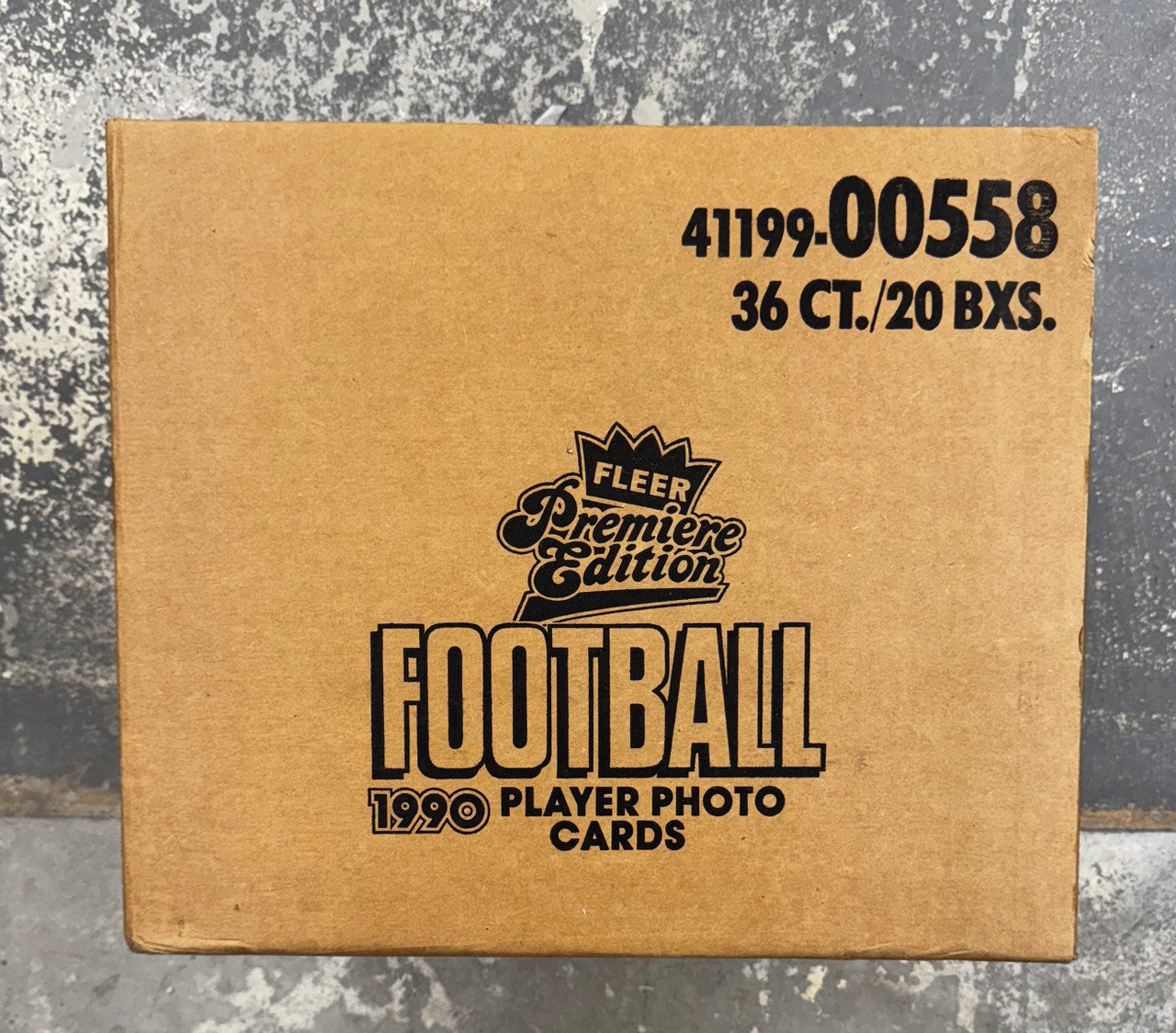 1990 Fleer Football Premiere Edition Case Factory Sealed