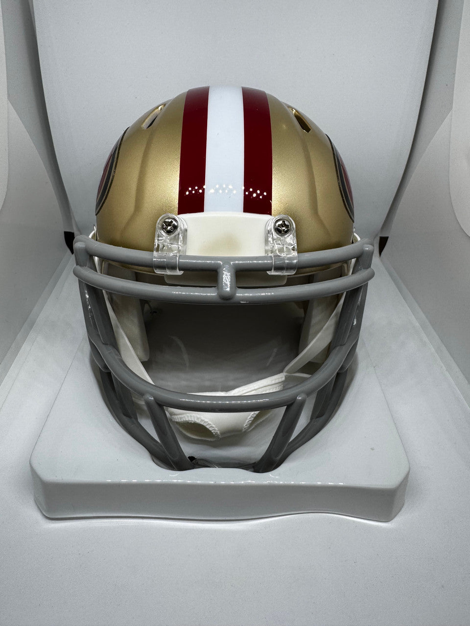 Christian McCaffery Signed Autographed 49ers Riddell Speed Mini Helmet BAS