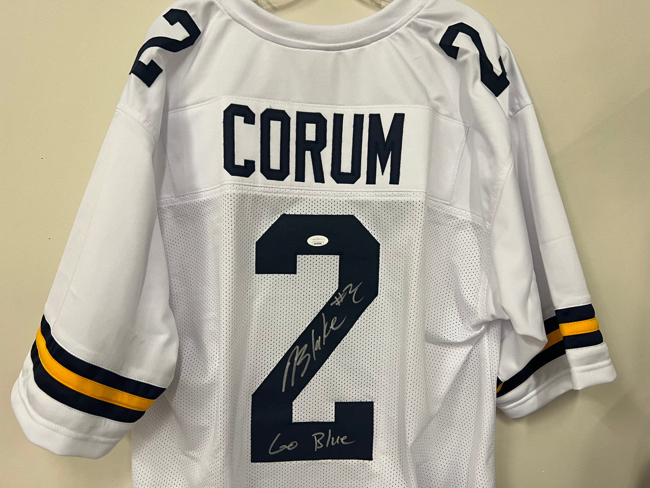 Blake Corum Signed Autographed Michigan Jersey XL White BAS