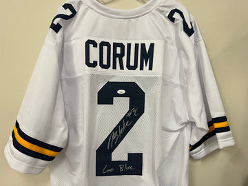 Blake Corum Signed Autographed Michigan Jersey XL White BAS
