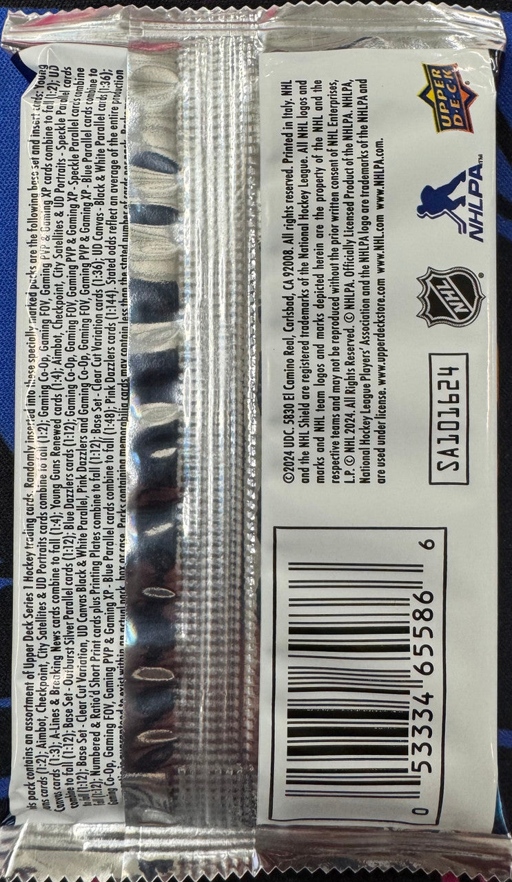 2024/25 Upper Deck Series 1 Hockey Hobby Pack