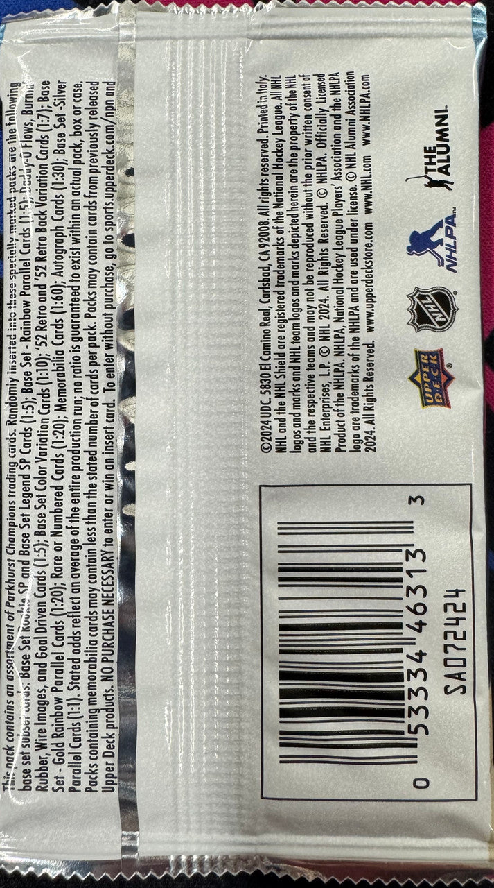 2023/24 Upper Deck Parkhurst Champions Hockey Hobby Pack